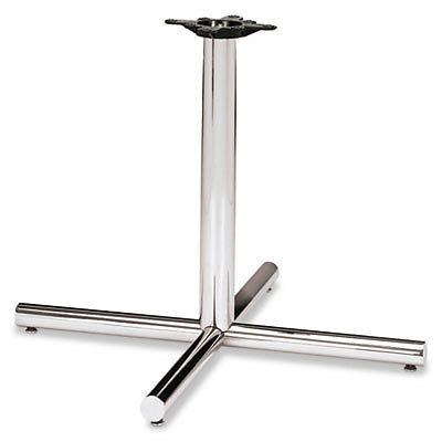 Single Column Steel Base, 36w x 36d x 27-7/8h, Chrome, Sold as 1 Each