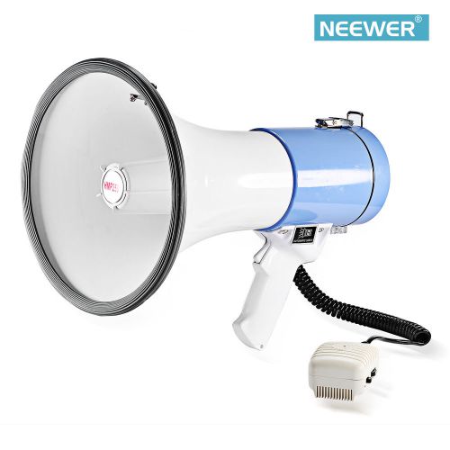 Neewer 50 watts handheld bullhorn megaphone with detachable microphone for sale