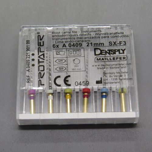 Dentsply Dental Universal ProTaper Endodontic Rotary Files Assorted SX-F3 21mm