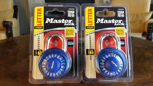 2 Master Lock Combo Letter Padlock  Combination Lock, BLUE