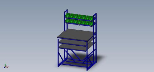 Industrial lean pipe assembly / parts work station 36&#034;lx30&#034;wx60&#034;h hdpe 1/2&#034; top for sale