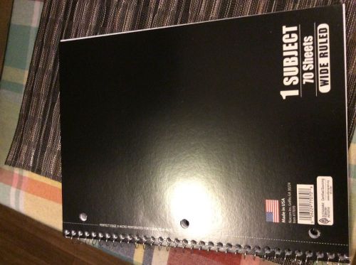 Norcom 1 Subject Wide Ruled Spiral Notebook, 70 Pages- 1Notebook