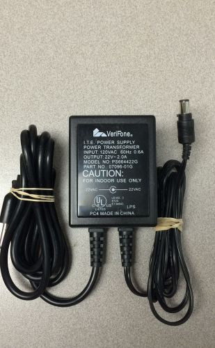 VeriFone Power Supply 22 VAC 2.0 A Part No. 07096-01G