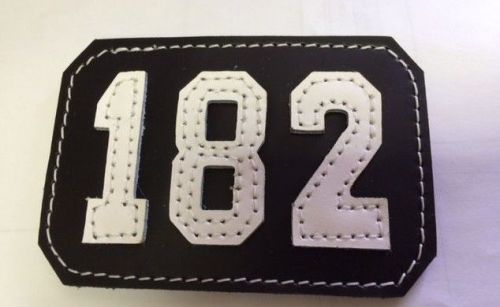 New Yorker Style Insert Type 1 &#034;182&#034; Black Shield / White Raised Letters