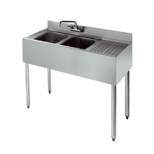 New krowne 18-32l - 1800 36&#034; two compartment bar sink, 12&#034; drainboard on right for sale