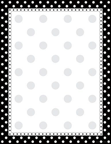 Barker Creek - Office Products 8-1/2 x 11&#034; Designer Computer Paper, Black &amp;