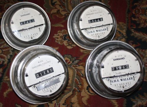 Sangamo Electric Meter Type J4S .... Lot of 4