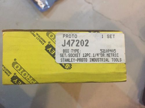 stanley proto deep socket 1/4 drive 12 piece metric