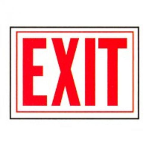 Sign Id Exit 14In 10In Red Wht Hy-Ko Products Metal Signs SS-2W White Aluminum