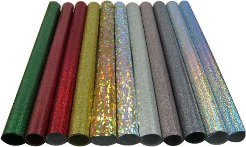 Holographic, GLITTER SISER Heat Transfer Vinyl : 20&#034; x 12&#034; - 11 colors