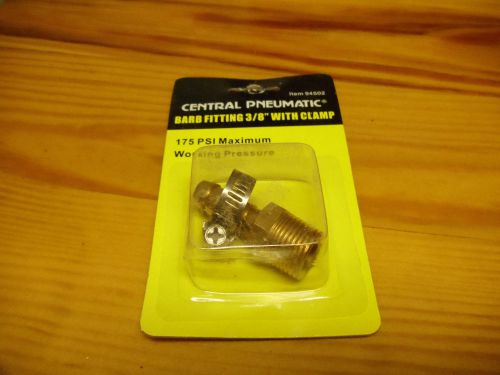 Air hose brass barb fitting 3/8&#034; with clamp  **make new end on air hose for sale