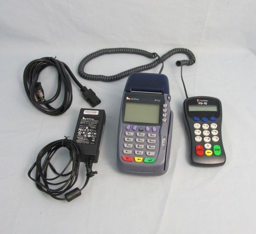 VeriFone Vx570 Credit Card Terminal + Power Adapter + First Data FD-10 Pin Pad