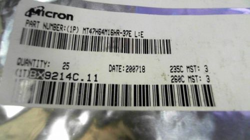 2-PCS MICRON MT47H64M16HR-37E L:E 47H64M16HR37 MT47H64M16HR37ELE