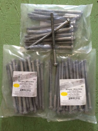 105 Hillman 3/8&#034; X 6&#034; Hex Lag Screw bolts Galvanized Deck House NEW Free Ship