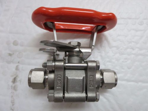 Swagelok ss-63ts8-jlk ball valve, reinforced ptfe seats, 1/2 in. for sale