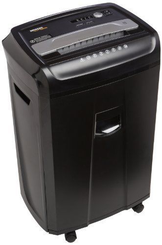 AmazonBasics 24-Sheet Cross-Cut Paper, CD, and Credit Card Shredder with Pull...