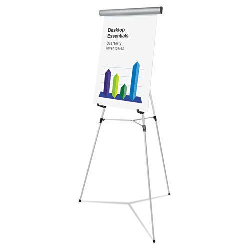 Heavy Duty Presentation Easel, 69&#034; Maximum Height, Metal, Silver