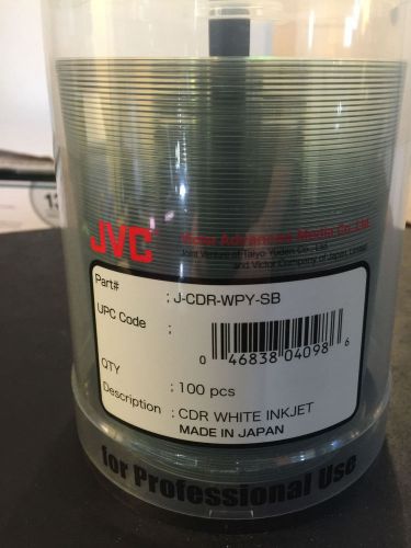 JVC 100 pcs CDR White Inkjet Part