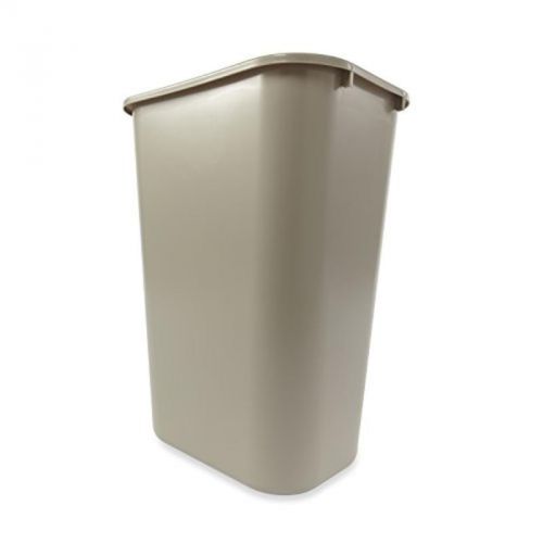 Deskside Wastebasket, Large, Beige Rubbermaid Miscellaneous FG295700BEIG