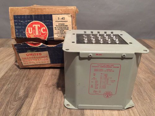 United Transformer Pro: 115V 50/60 Cyc Sec: 600-525-0-525-600 300 MA *NOS*