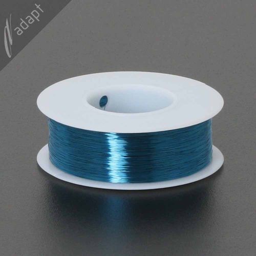 Magnet Wire, Enameled Copper, Blue, 34 AWG (gauge), 155C, ~1/4 lb, 1975 ft SPN