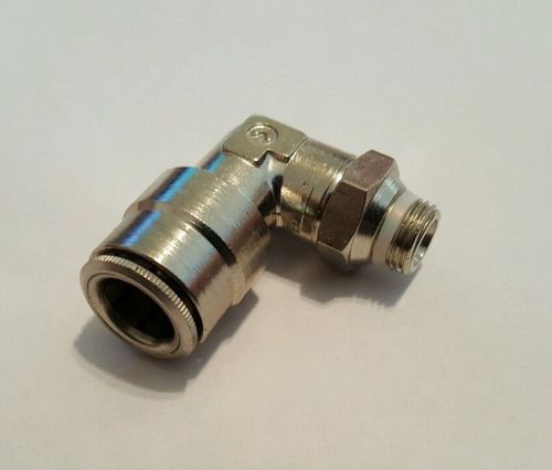 Camozzi Pneumatic Push Lock 90 Adapter P6520 06-02 pk of 1pc  3/8&#034; OD x 1/8&#034; NPT