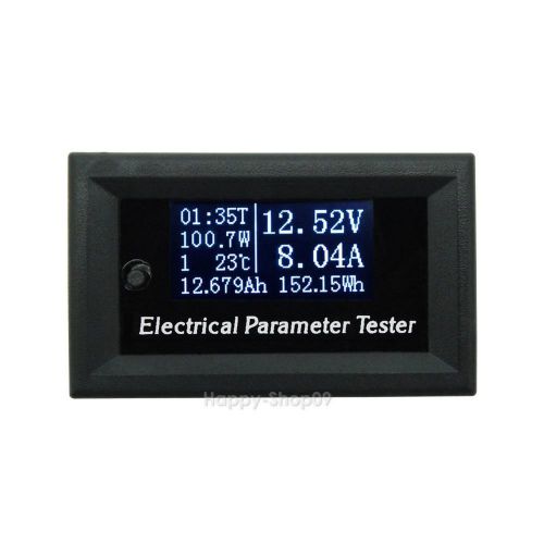 100V/10A Tester Voltage Current Time Temperature Capacity Voltmeter Ammeter