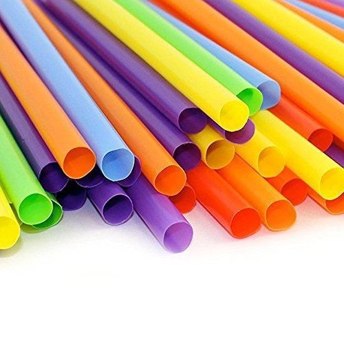 TrueCraftware 250 Pieces of Jumbo Assorted Color Straws - 9&#034;