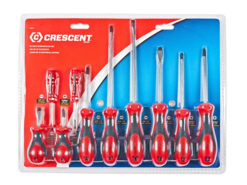 Crescent csd10 cushion grip screwdriver set red/black 10-piece for sale