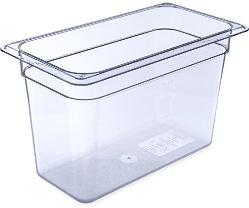 Carlisle 3066907 StorPlus Third Size Food Pan, Polycarbonate, 8&#034; Deep, Clear