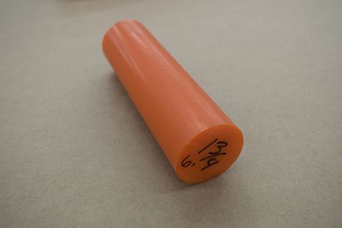 Urethane 1.75&#034; x 6&#034; Round 80A Durometer Orange Polyurethane Acrotech