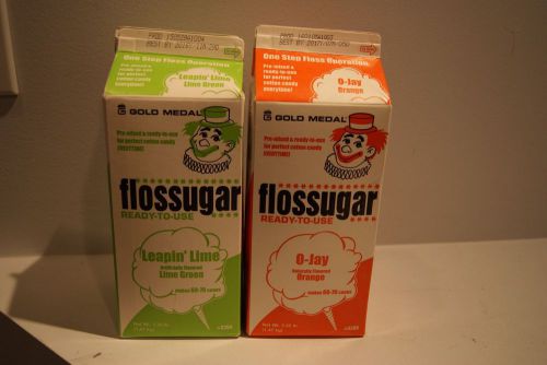 Cotton Candy Flossugar 2 Pack O-JAY ORANGE &amp; LEAPIN LIME Floss Sugar