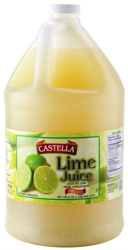 Castella 100% lime juice 1 gallon bottle - fast shipping !! for sale