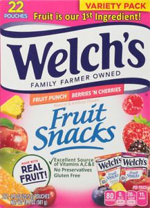 Welch Variety Pack Fruit Punch/Berries &#039;N Cherries Fruit Snacks