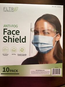 FLTR 8-Pack Pure Protection Anti-Fog Face Shields Barrier