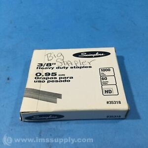 Swingline 35318 Box of 1000 3/8&#034; Heavy Duty Staples FNOB