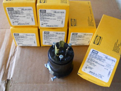 Lot of 6 Hubbell 20 A, 125 V, Twist Lock Receptacles , HBL2311M15