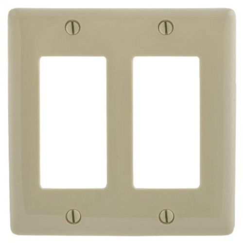 Decorator wallplate 2-gang ivory np262i hubbell electrical products np262i for sale