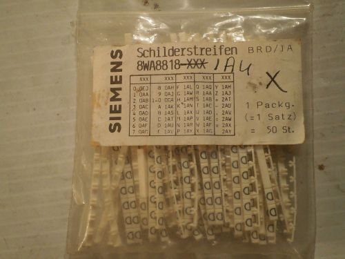 Partial Pack with 460 remaining: Siemens Labels Part No. 8WA8818-1AU