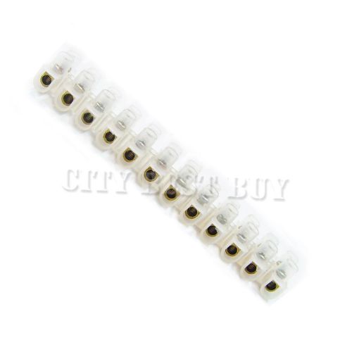 50 pcs 3A 12 Position 380V Double Row Plastic Terminal Strip Wire Barrier Block