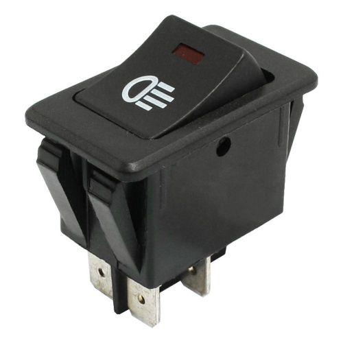 NEW DPST ON OFF 4 Pin Rocker Boat Switch Black for Car Foglight Lamp