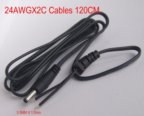 40pc 3.5 x1.3mm dc male plug 47&#034; 120cm 24awg cables for notebook tablets charger for sale