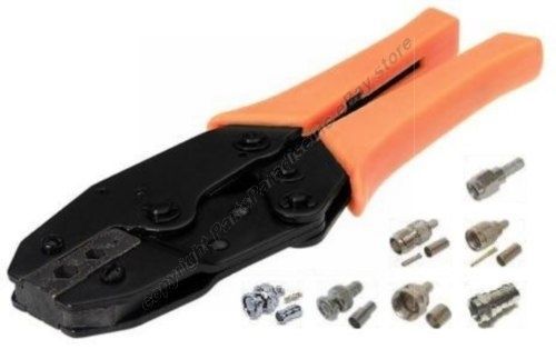 Lot4 ratchet bnc rg59 coax,n,rca,tnc,uhf,sma crimper/crimping tool w/pin crimp{o for sale