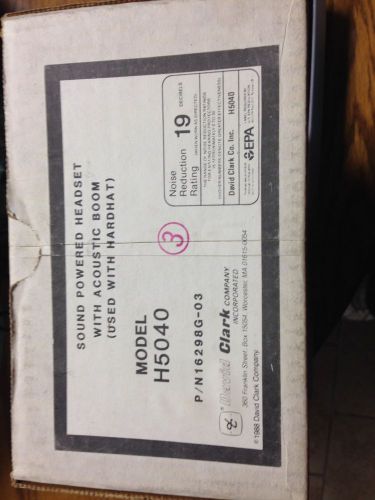 David Clarks NOS new old stock H5040 still in box