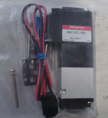 HUMPHREY HA111E1-PSL SOLENOID PNEUMATIC,3-WAY,20-100PSI