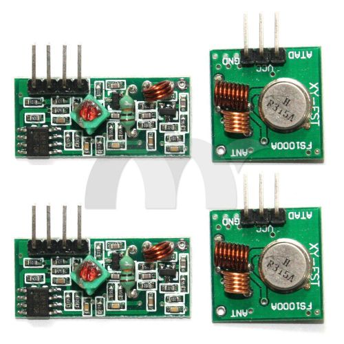 2 Sets 315Mhz RF Transmitter Module and Receiver Link Kit for Arduino ARM MCU WL