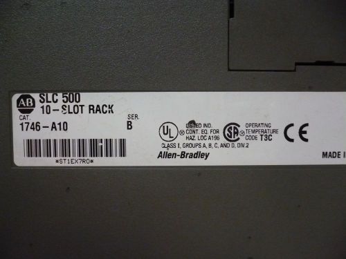 Allen Bradley 1746-A10  10 SLOT CHASSIS-MODULAR HARDWARE STYLE