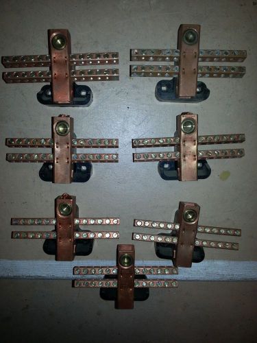 Electrical ground/neutral buss bars. with isolated mounting base. 7 pieces total for sale