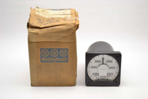 WESTINGHOUSE KP241 0-6000 AC KW KILOWATT 150V-AC 15A AMP METER B473810