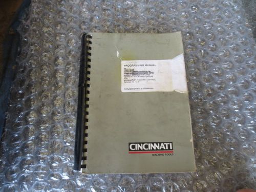 CINCINNATI MILACRON ARROW 500 CNC PROGRAMMING MANUAL BOOK